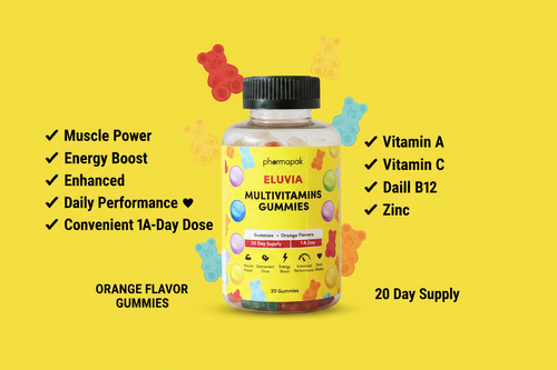 Eluvia Gummies – Daily Multivitamin for Energy & Muscle Power