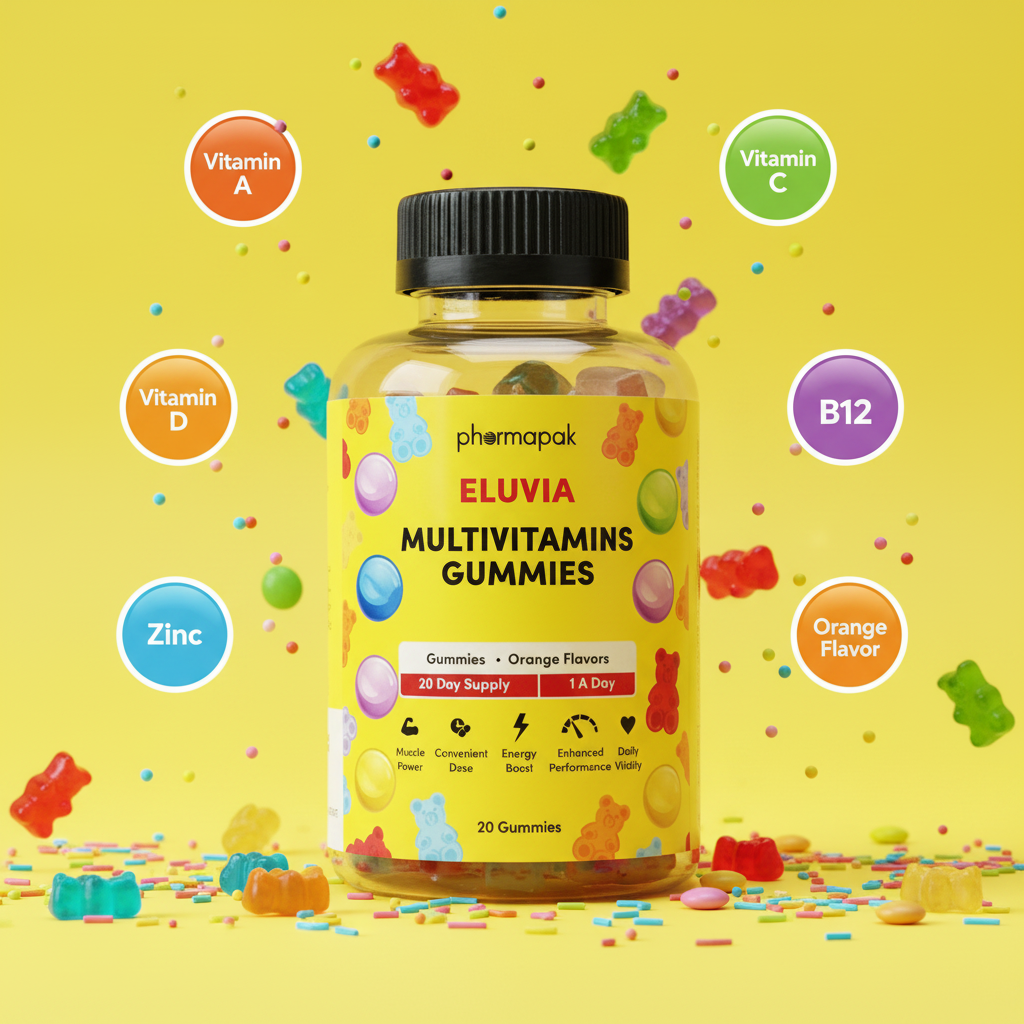 Eluvia Gummies – Daily Multivitamin for Energy & Muscle Power