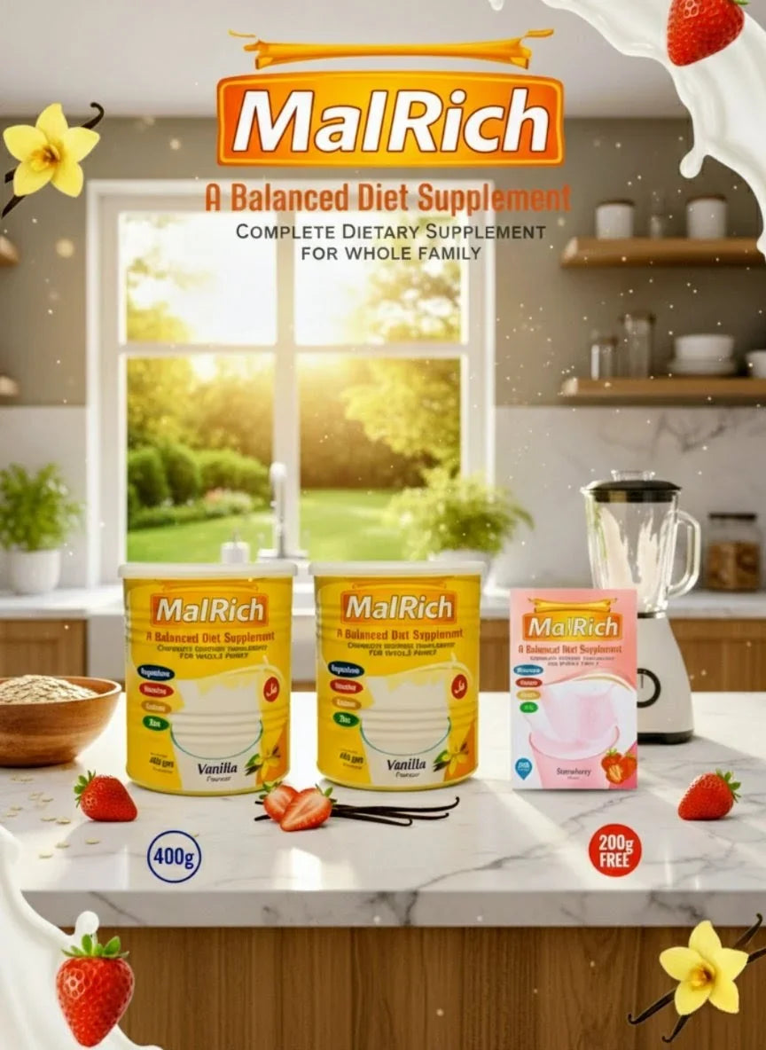 MalRich Healthy Weight Gain Milk Powder – Buy 2 Get 1 Free Malrich Supplement